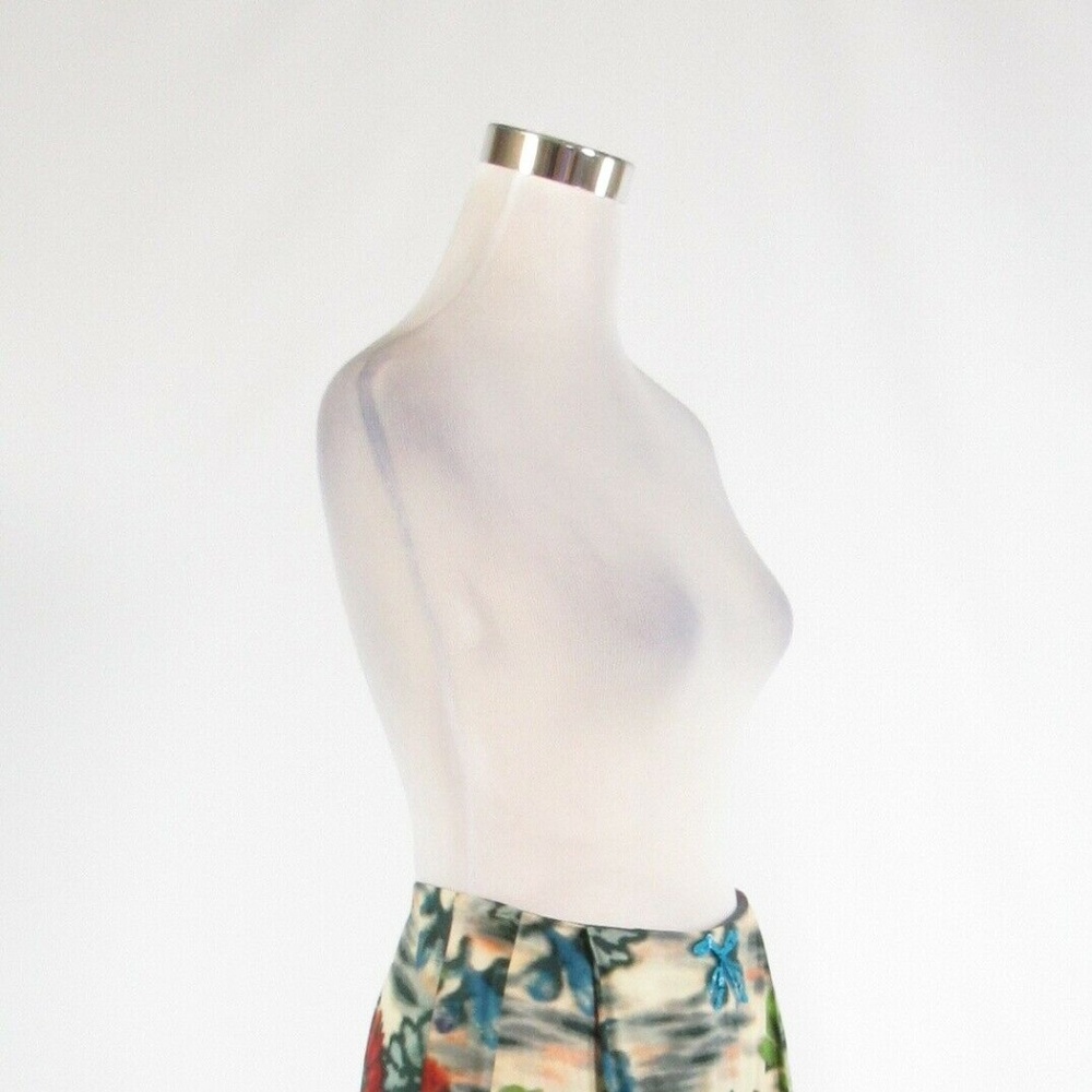 White red MALIPARMI pleated skirt IT40 6 - Picture 4 of 14